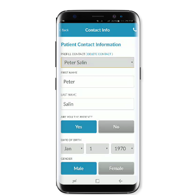 Mobile Screenshot Patient Info
