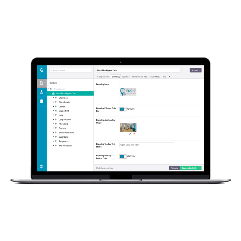 Customization dashboard screenshot